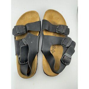 EASTLAND Double-Strap Black Genuine Leather Size 8 M Sandal